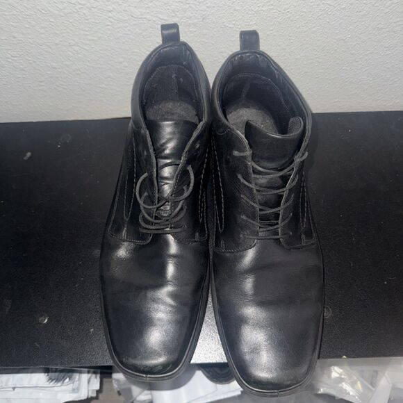 Ecco Berlin Gore Tex Black Leather Chukka Ankle Boots Mens Sz EU 46 US 12/12.5 main image 5